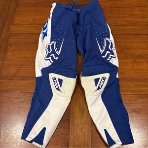Fox 180 Racing Off Road Motocross Pants Blue/white Youth 10/ 26 Unisex Dirt Bike